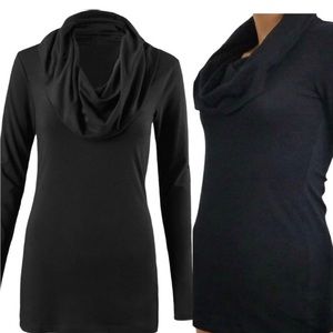Cabi Black Cozy Cowl Neck Knit Long Sleeve Top size XS Style #3050